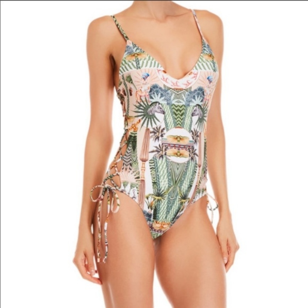 Beautiful Rachel Roy Swim suit Bathing One Piece Egyptian pattern